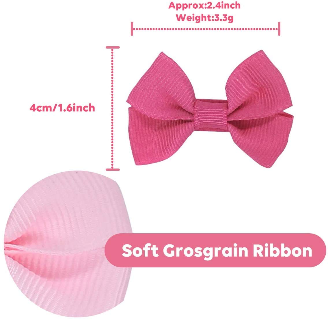 PALAY  20 Hair Clips Mini Hair Bow Grosgrain Ribbon Hair Bows with Alligator Clips for Baby Girls Toddlers Kids, 20 colors(2.4 Inch) PALAY  20 Hair Clips Mini Hair Bow Grosgrain Ribbon Hair Bows with Alligator Clips for Baby Girls Toddlers Kids, 20 colors(2.4 Inch)